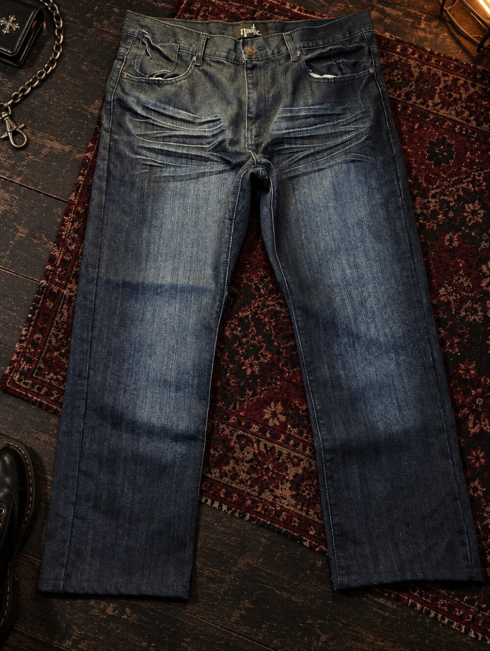 Vintage Y2K Nostic Dark Wash Mall Goth Skater Jeans 36x27